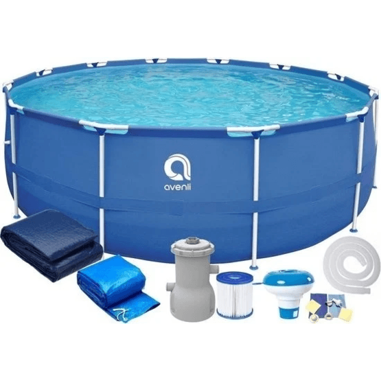 Simbassäng Med Filterpump - 366 X 76 Cm - Avenli - Komplett Set