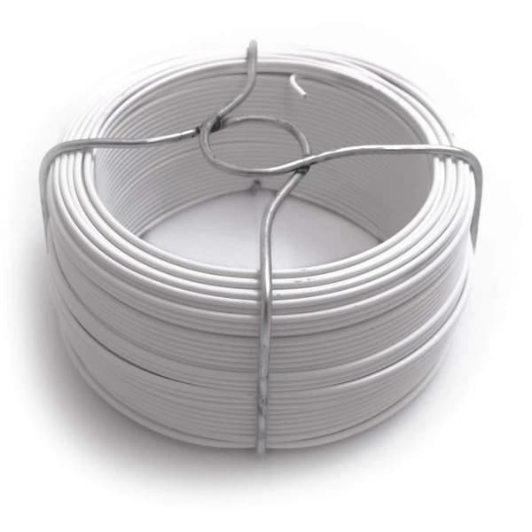 Vit plastad bindtråd 6mm FILGRAF - 50m spole