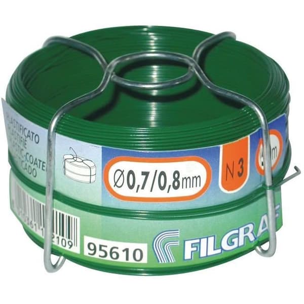 Fästeled - FILGRAF - plastifierad grön - 0,7 mm - rulle 50 m