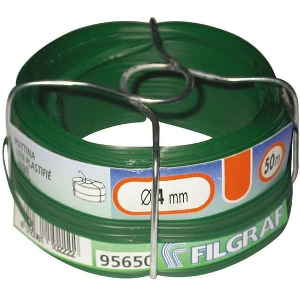 Grön plastifierad sladd - FILGRAF - 50 m - Ø4 mm
