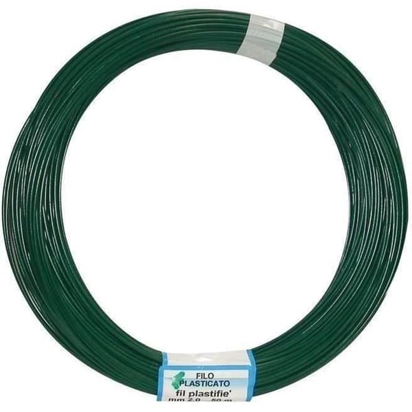 Plastifierad grön fästråd - 50 m - Ø2 mm - Metall - FILGRAF