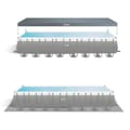 Miniatyrbild 3 av 4: INTEX rörformad pool över marken - 975 x 488 x h132 cm - Grå - Rektangulär - Sandpump - 54 400 L