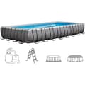 Miniatyrbild 1 av 4: INTEX rörformad pool över marken - 975 x 488 x h132 cm - Grå - Rektangulär - Sandpump - 54 400 L