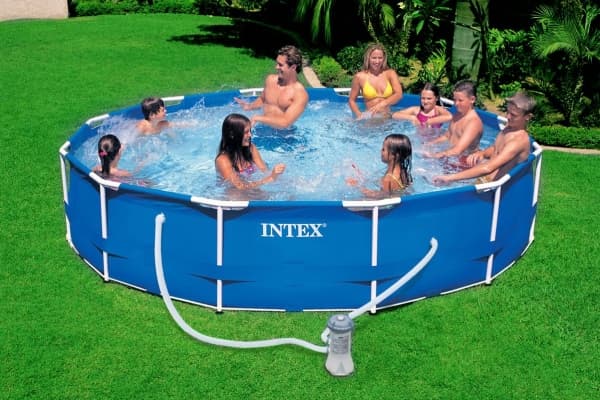 Intex 28212GN, Pool med ram, Blå, Vit, 24,1 kg
