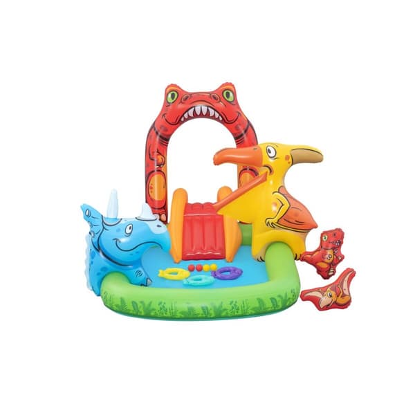 Uppblåsbar plaskpool för barn Bestway Jurassic Splash 240 x 140 x 137 cm