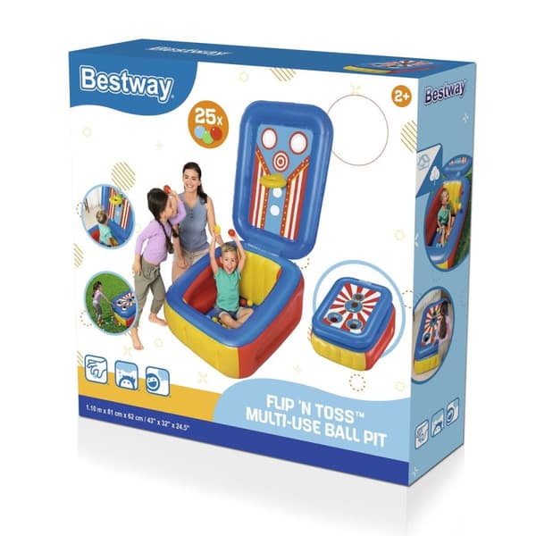 Bestway Oppustelig Børnepool med Bolde 110x81x62 cm +2 År Have 52635