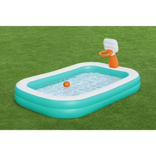 Uppblåsbar plaskpool för barn Bestway Dunk N'Splash 251 x 168 x 102 cm