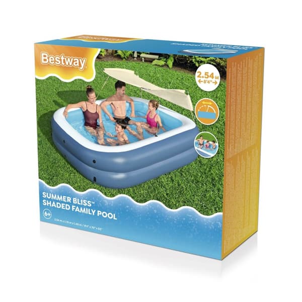 Bestway 2 Kammi Ilmapohjainen Uima-allas Katolla 254x178x140 cm +6v Puutarha 54449