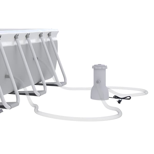 Rootz Suorakulmainen maanpinnan yläpuolella - teräsrunko uima -allas - uima -allas - helppo kokoonpano - 425L x 230w x 101h cm