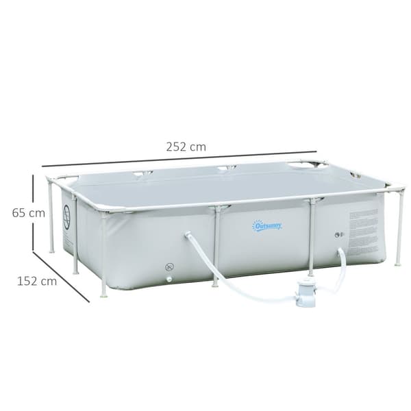 Rootz Steel -putken uima -allas - Ulko -uima -allas - maanpinnan yläpuolella - ruostekestävä - 252 litran x 152W x 65H cm