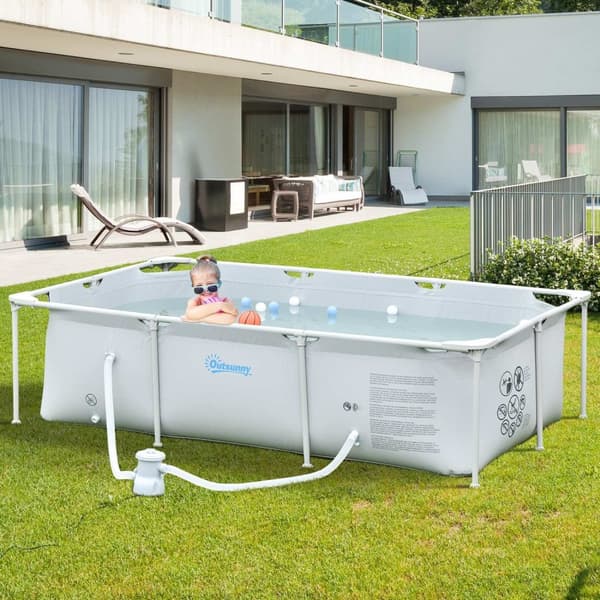 Rootz Steel -putken uima -allas - Ulko -uima -allas - maanpinnan yläpuolella - ruostekestävä - 252 litran x 152W x 65H cm