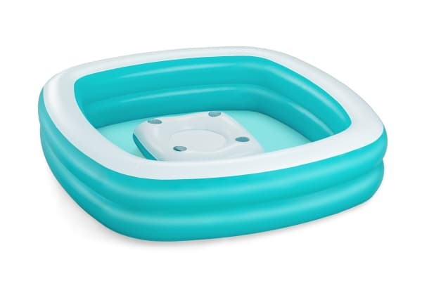 Bestway oppblåsbart basseng, firkantet, Bestway, 218x218x48 cm, blått
