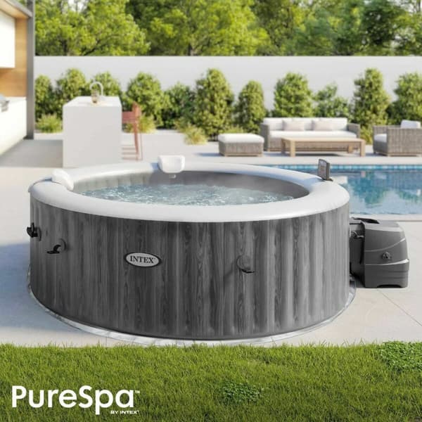 Upplåsbar bassäng Intex 220-240 V Jacuzzi 196 x 71 cm