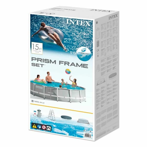 Irrotettava allas Intex Prism Frame 14.614 l Harmaa 457 x 107 cm
