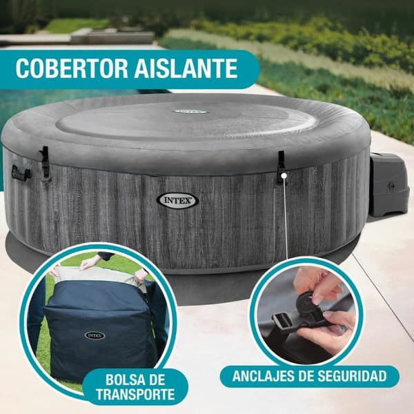 Upplåsbar bassäng Intex 6 platser 220-240 V Jacuzzi 216 x 71 cm
