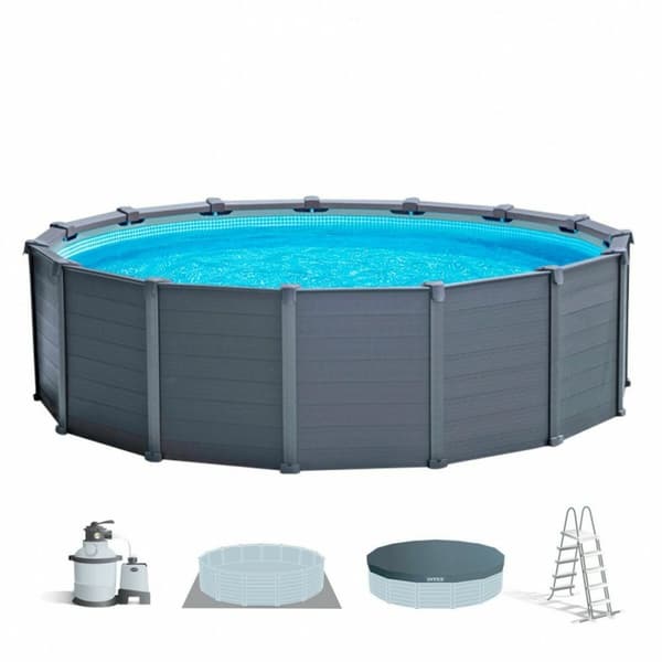 Sirkulær Basseng med Filtreringssystem Intex 478 x 124 cm 16.500 l Sirkulær