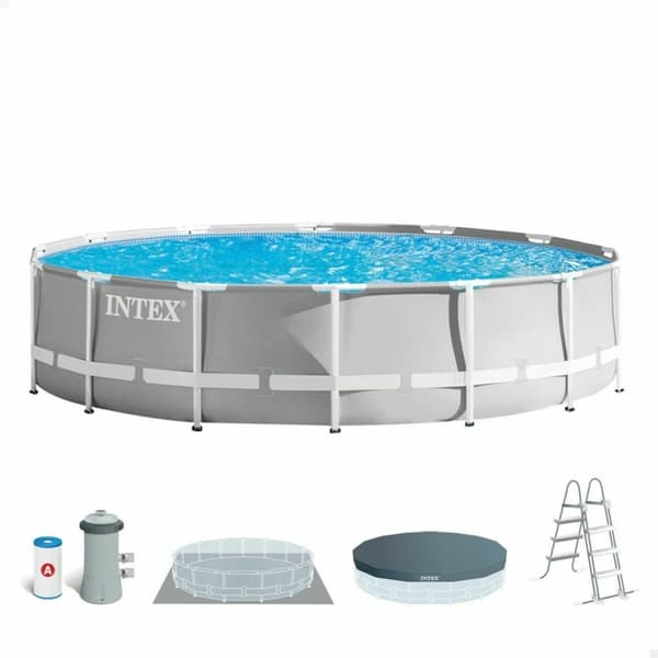 Pool Aftageligt Intex Prism Frame 14.614 l Grå 457 x 107 cm