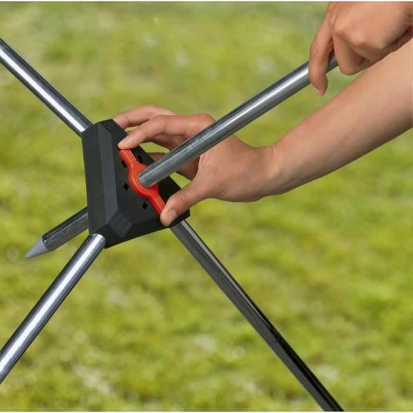GARDENA Trio trädgårdsdusch – Totalhöjd 220 cm – Integrerat stativ – Dimstråle och diffus stråle – Avtagbar knopp – (960-20)