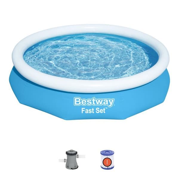 BESTWAY Självstående rund pool Fast Set 305 x 66 cm med filtration