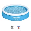 Miniatyrbild 1 av 4: BESTWAY Självstående rund pool Fast Set 305 x 66 cm med filtration