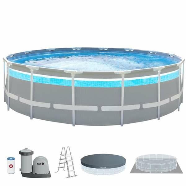 Rundt Bassin med Filtersystem Intex Clearview Prism Frame 488 x 122 cm