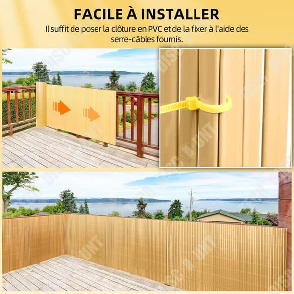 TD Canisse 80cm x 500cm trädgårdsstaket för terrass balkong trädgårdsstaket solskydd vindtätt PVC insynsskydd PVC canisse