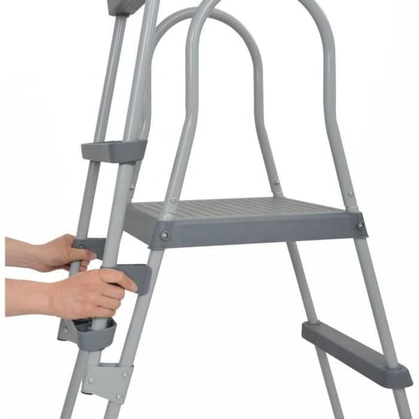 Jilong 29r150 poolstege med säkerhetsanordning 122 cm, Grå