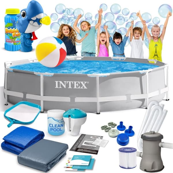 Ramme havepool 305 x 76 cm 15 i 1 INTEX 26702 + boblemaskine GRATIS
