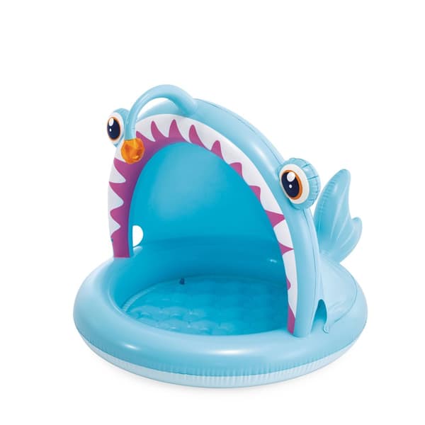 Soppebassin med tag Fiskefisker 102 x 94 cm Intex 58419
