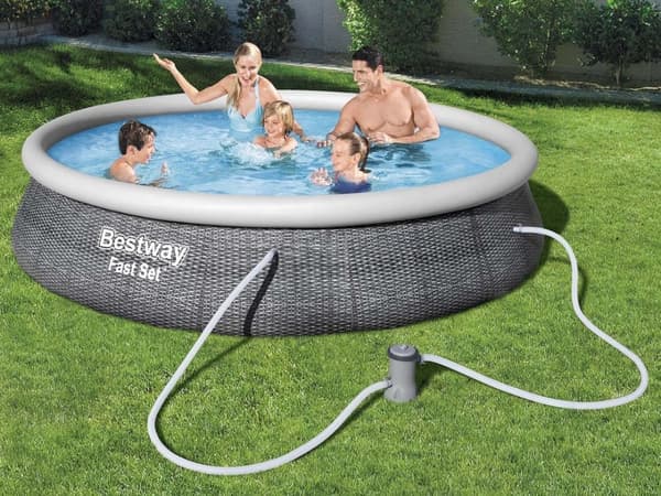 Trädgårdsexpansionspool 396 x 84 cm 9 i 1 Bestway 57376