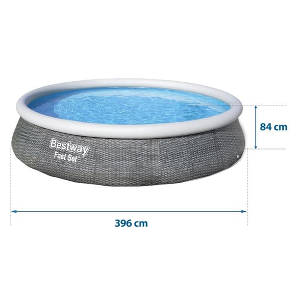 Trädgårdsexpansionspool 396 x 84 cm 9 i 1 Bestway 57376