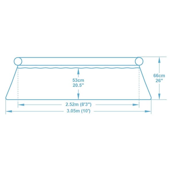 Bestway 57456 305 x 66 cm puutarhalaajennusallas