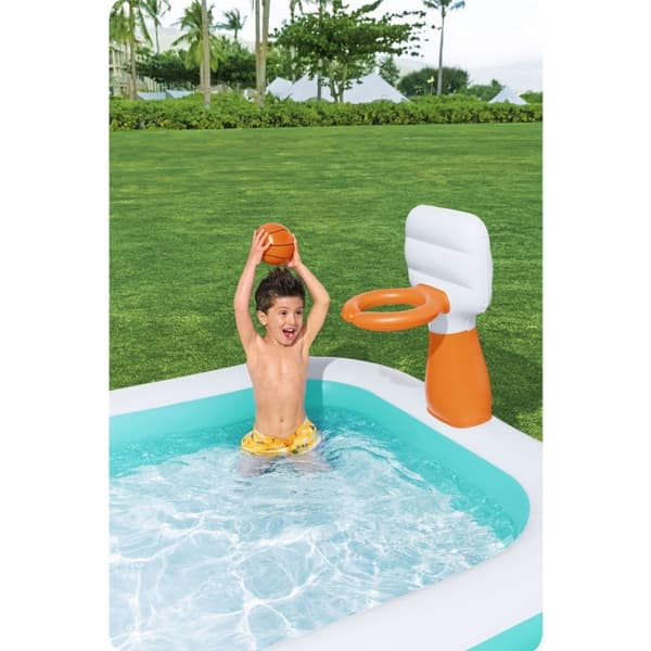 Uppblåsbar pool Dunk'N Splash 251 x 168 x 102 cm Bestway 54445