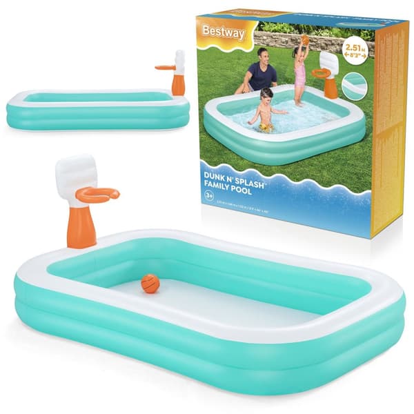Oppustelig pool Dunk'N Splash 251 x 168 x 102 cm Bestway 54445