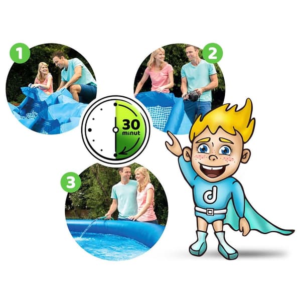 Trädgårdsexpansionspool 396 x 84 cm 9 i 1 INTEX 28142