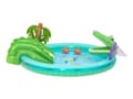 Pikkukuva 5 / 5: Bestway Puhallettava leikkikenttä CROCODILE liukumäki + sprinkleri + pallot 53166