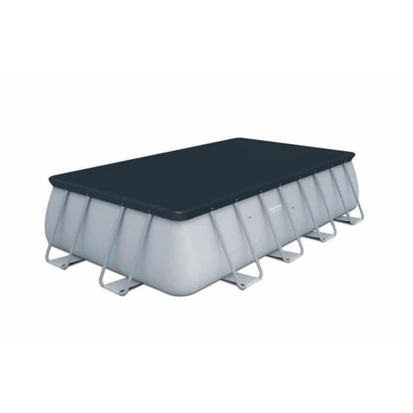 Kit för ovanmarkspool tubulär BESTWAY - Power steel™ - 488 x 244 x 122 cm - Rektangulär (Sandfilter, stege, diffusor)