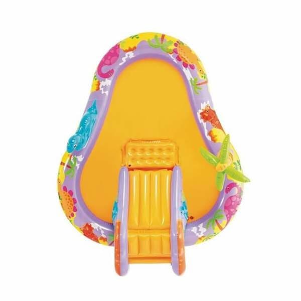 Oppblåsbart plaskebasseng for barn Intex Dino Park 201 x 157 x 69 cm