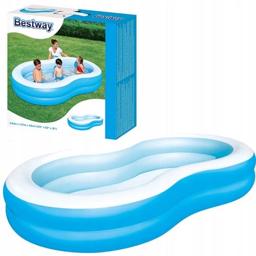 Bestway rektangulær oppustelig pool 262 x 157 cm x 46 cm høj