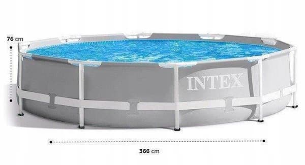 Havepool med ramme 366 cm Intex 26712 + pumpe