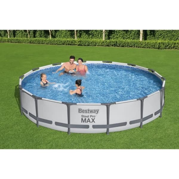 Kit för ovanmarkspool i rör BESTWAY - Steel Pro Max - 427 x 84 cm - Rund (Filtret med patron, 1 patron)