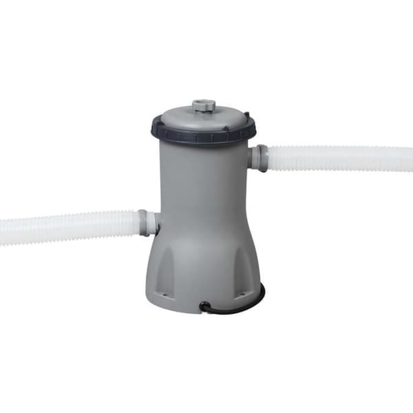 BESTWAY Tubular Above Ground Pool Kit - Power Steel™ - 488 x 305 x 107 cm - Oval (Levereras med en stege, ett lock, en