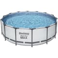 Miniatyrbild 1 av 5: BESTWAY Steel Pro Max™ Tubular Above Ground Pool Kit - 427 x 122 cm - Rund (Med ett patronfilter, ett lock och en stege)