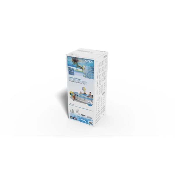 INTEX Tubular Above Ground Pool Kit - Pris Ram - 427 x 107 cm - Rund (Pump, lock, markduk och stege) - 26722NP