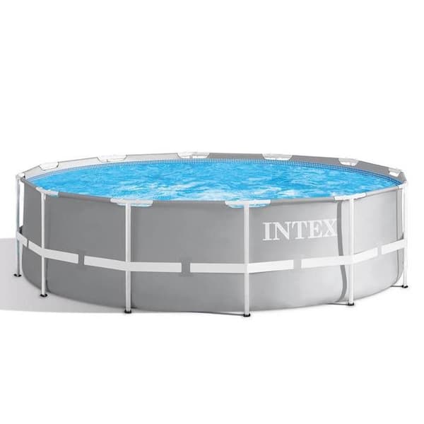 INTEX Tubular Above Ground Pool Kit - Pris Ram - 366 x 99 cm - Rund (levereras med pump, patron och stege) - 26716NP