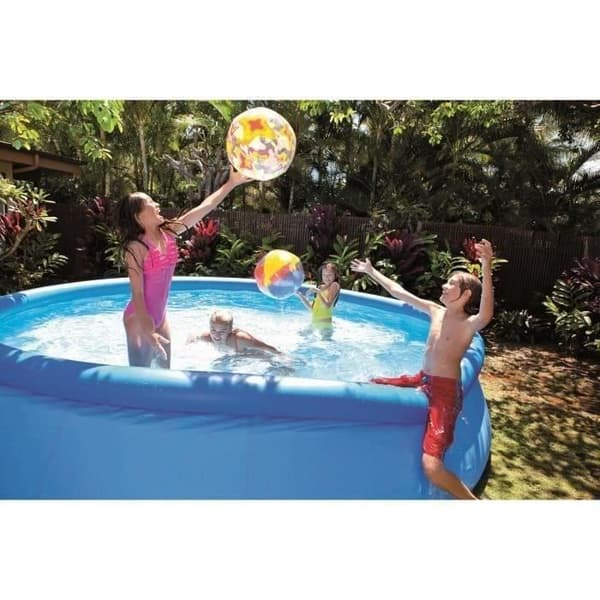 INTEX fristående poolkit över marken - Easy Set™ - 457 x 122 cm - Rund (Pump, lock, markduk, stege) - 26168NP