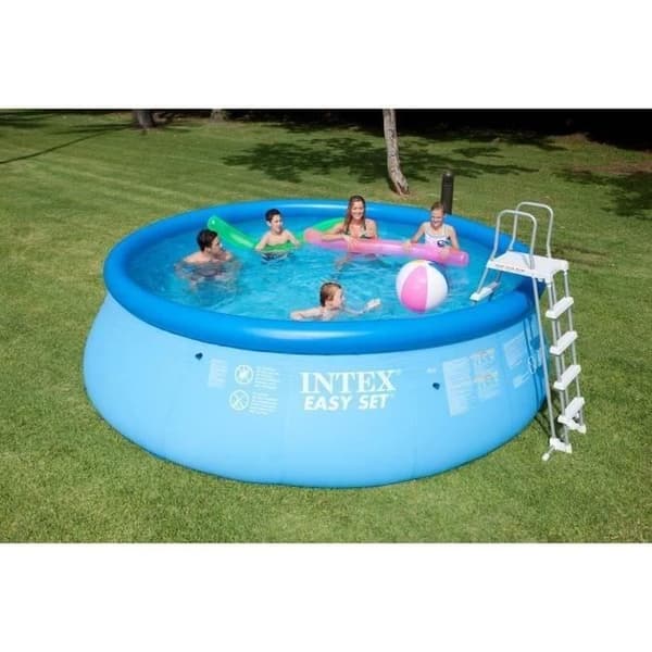 INTEX fristående poolkit över marken - Easy Set™ - 457 x 122 cm - Rund (Pump, lock, markduk, stege) - 26168NP
