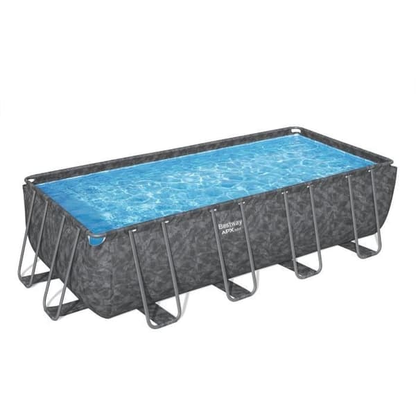 Kit Utomhuspool Tubular BESTWAY - APX 365 - 549 x 274 x 132 cm - Rektangulär (Sandfilter, 250 g polysfär, stege, täck)