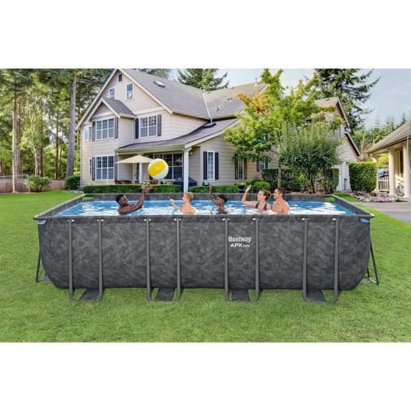 Kit Utomhuspool Tubular BESTWAY - APX 365 - 549 x 274 x 132 cm - Rektangulär (Sandfilter, 250 g polysfär, stege, täck)