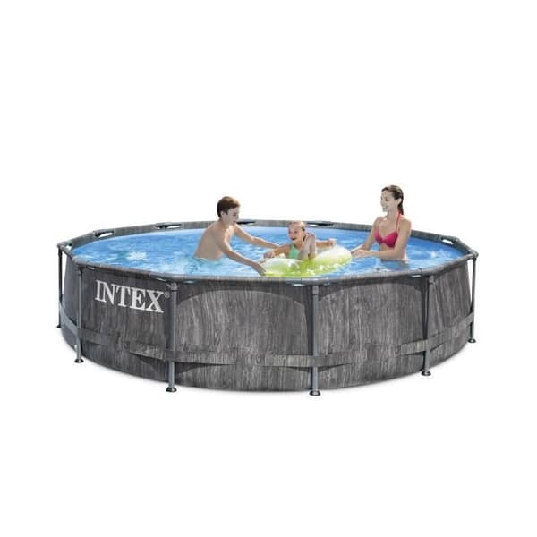 Kit för ovanmarkspool INTEX - Baltik - 366 x 99 cm - Rund (Levereras med pump och stege) - 26748FR